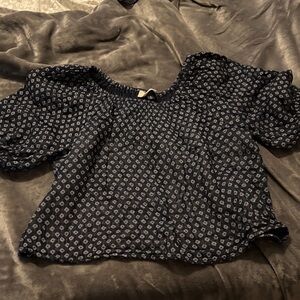 Universal Thread Navy and White Blouse